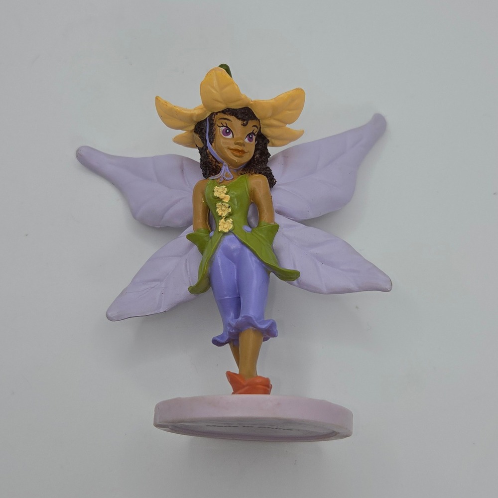 Disney Fairies Iridessa Figurine Light Fairy Sunflower Hat PVC Figure Toy